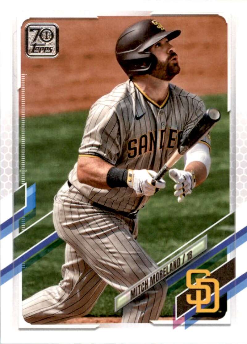 2021 Topps Baseball #38 Mitch Moreland San Diego Padres Image 1