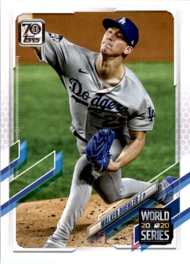 2021 Topps Baseball #44 Walker Buehler Los Angeles Dodgers Image 1