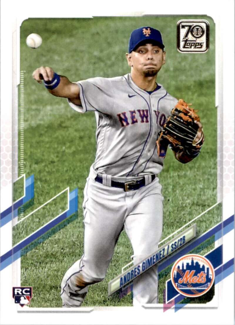 2021 Topps Baseball #53 Andres Gimenez RC Rookie New York Mets Image 1