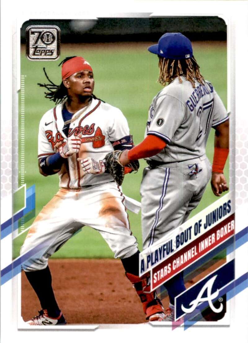2021 Topps Baseball #61 A Playful Bout of Juniors Toronto Blue Jays Image 1