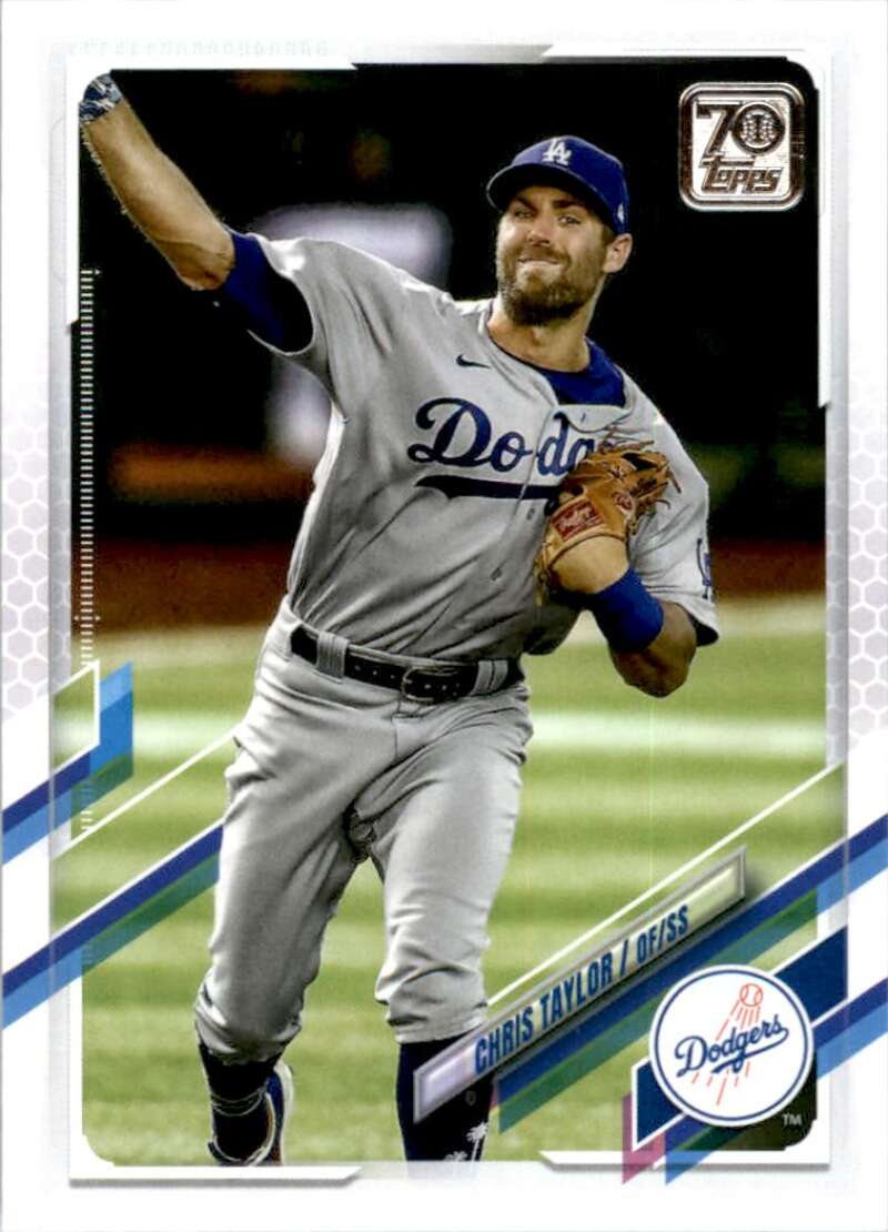 2021 Topps Baseball #64 Chris Taylor Los Angeles Dodgers Image 1