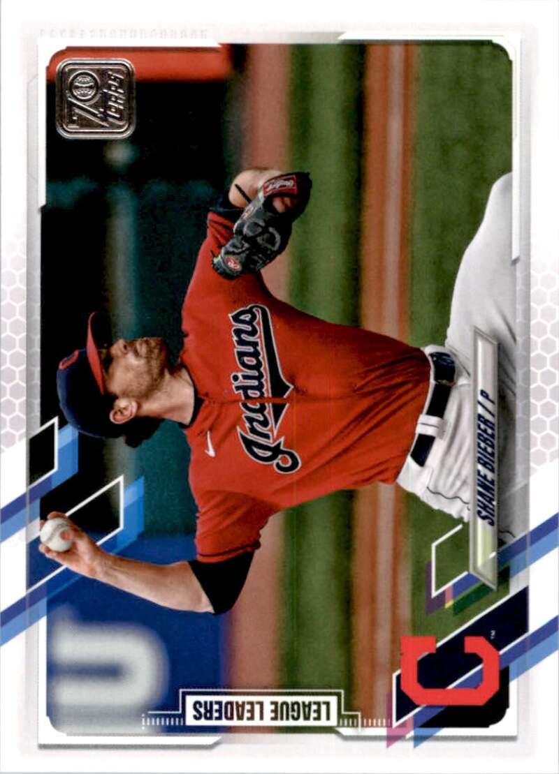 2021 Topps Baseball #72 Shane Bieber Cleveland Indians Image 1