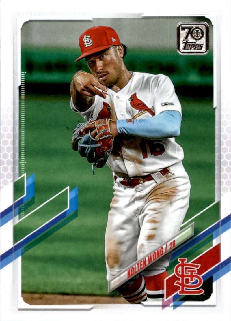 2021 Topps Baseball #75 Kolten Wong St. Louis Cardinals Image 1