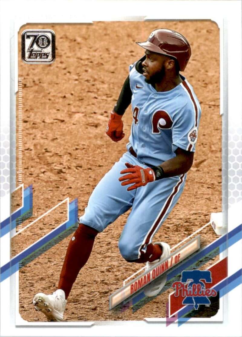 2021 Topps Baseball #79 Roman Quinn Philadelphia Phillies Image 1