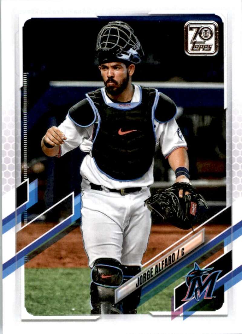 2021 Topps Baseball #87 Jorge Alfaro Miami Marlins Image 1