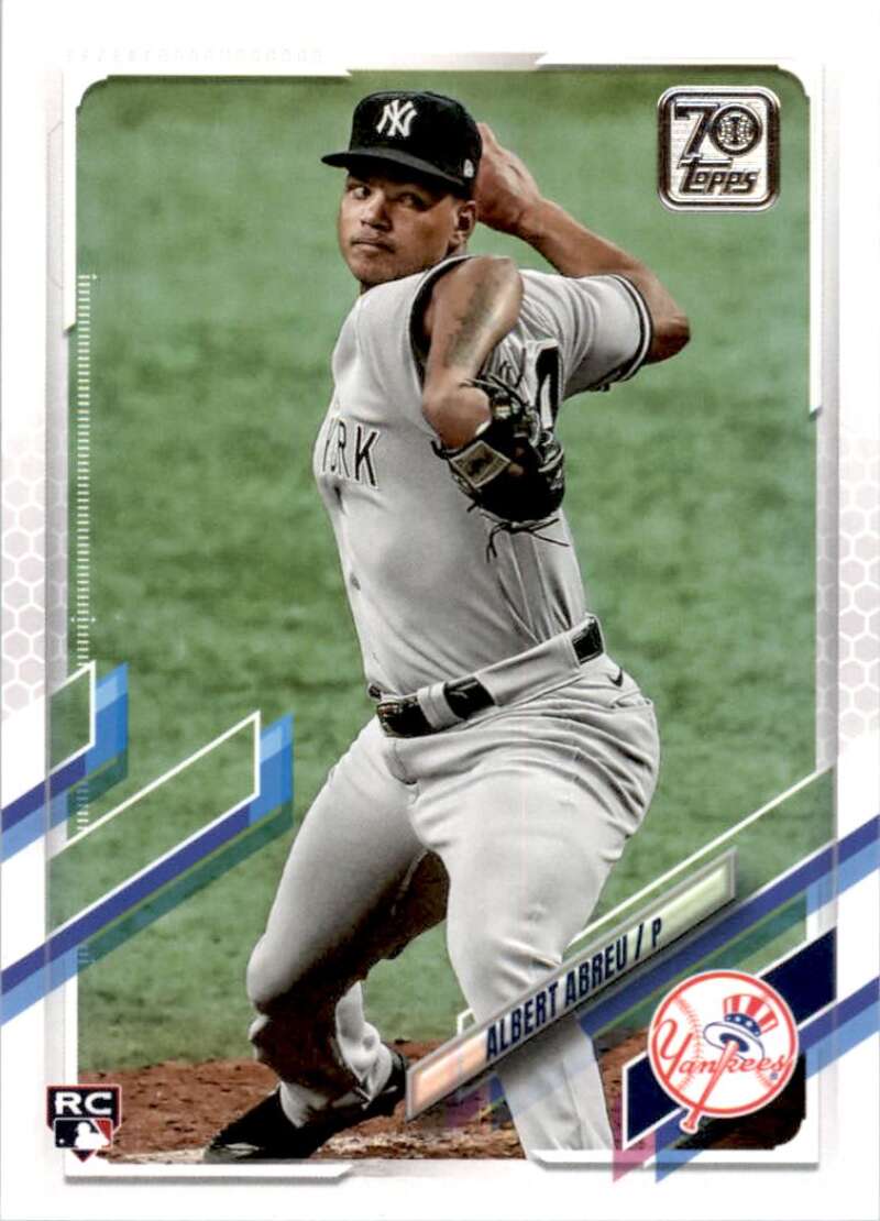 2021 Topps Baseball #88 Albert Abreu RC Rookie New York Yankees Image 1