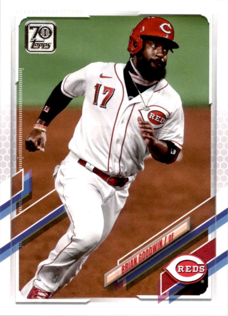 2021 Topps Baseball #96 Brian Goodwin Cincinnati Reds Image 1