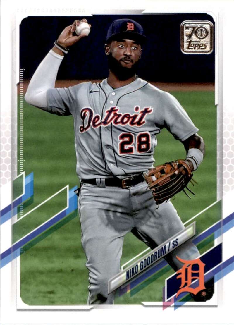 2021 Topps Baseball #97 Niko Goodrum Detroit Tigers Image 1