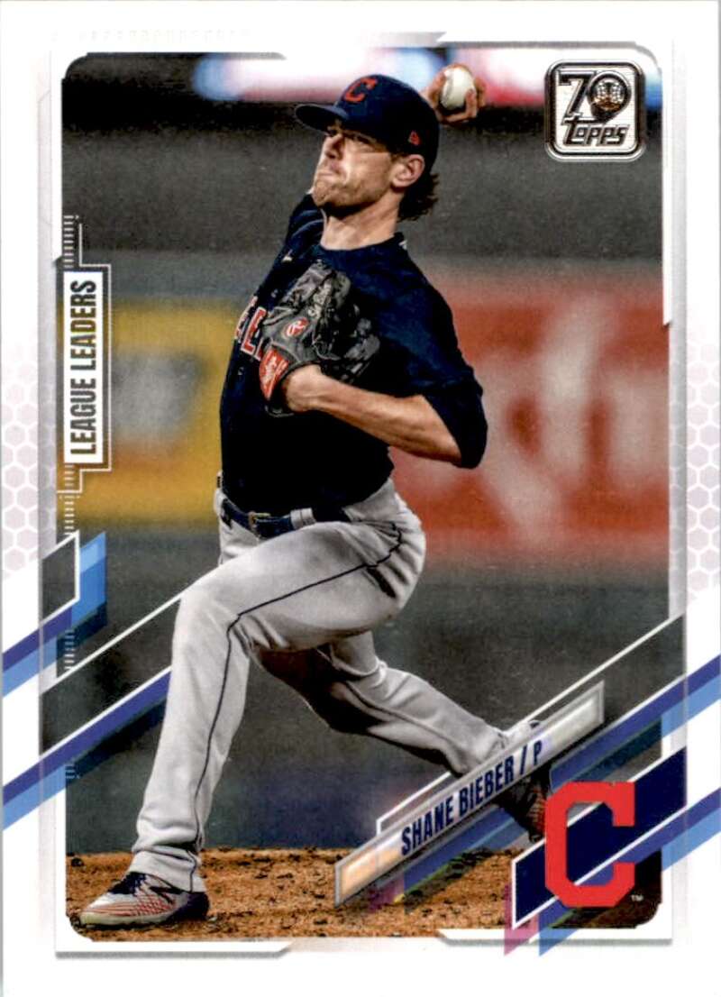 2021 Topps Baseball #105 Shane Bieber Cleveland Indians Image 1