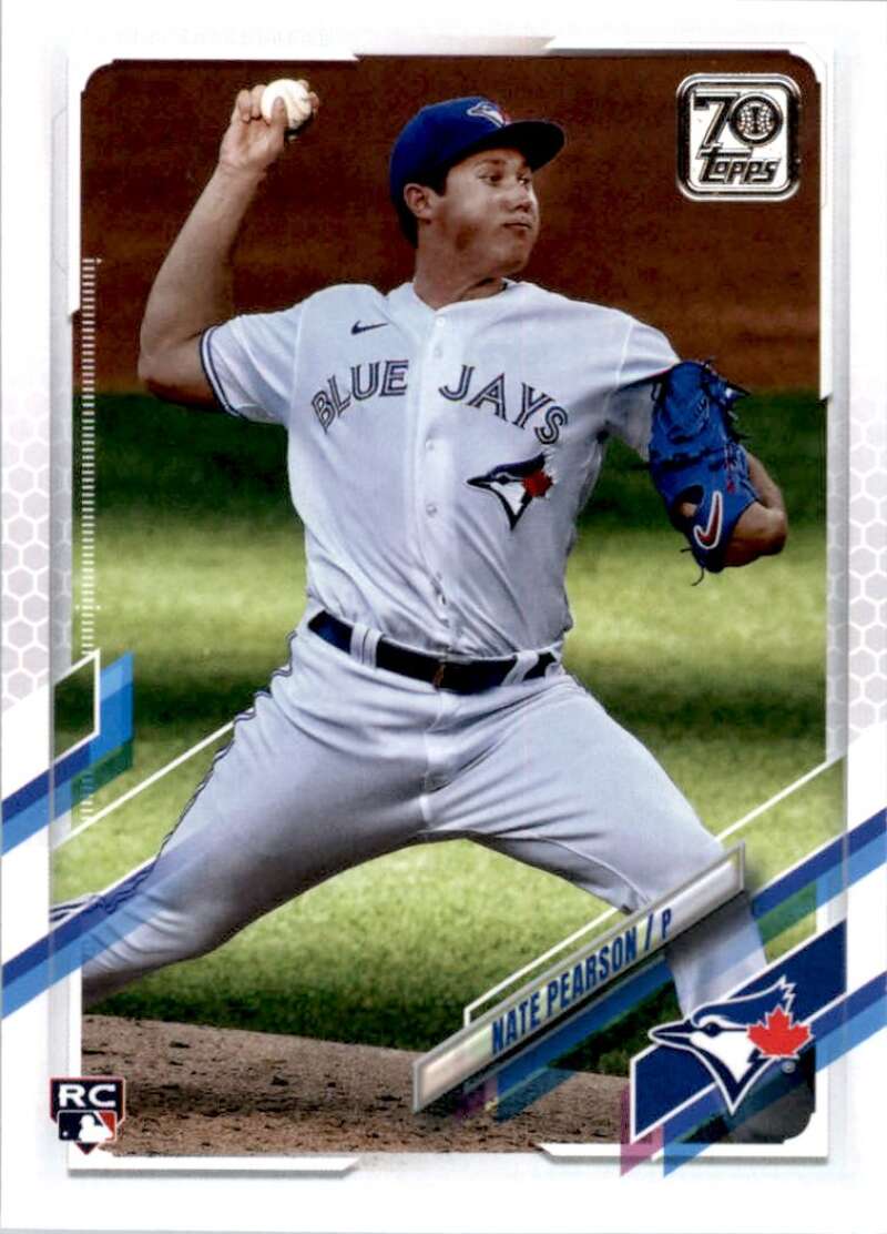 2021 Topps Baseball #113 Nate Pearson RC Rookie Toronto Blue Jays Image 1