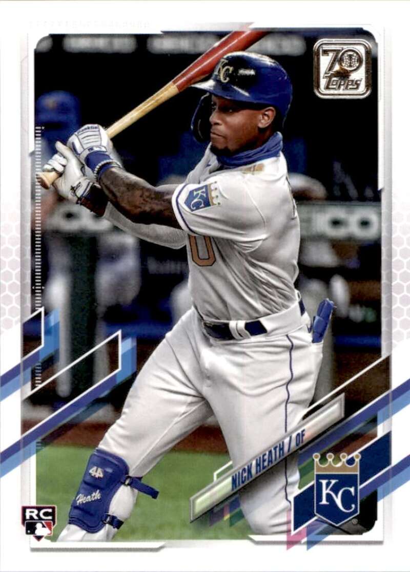 2021 Topps Baseball #122 Nick Heath RC Rookie Kansas City Royals Image 1