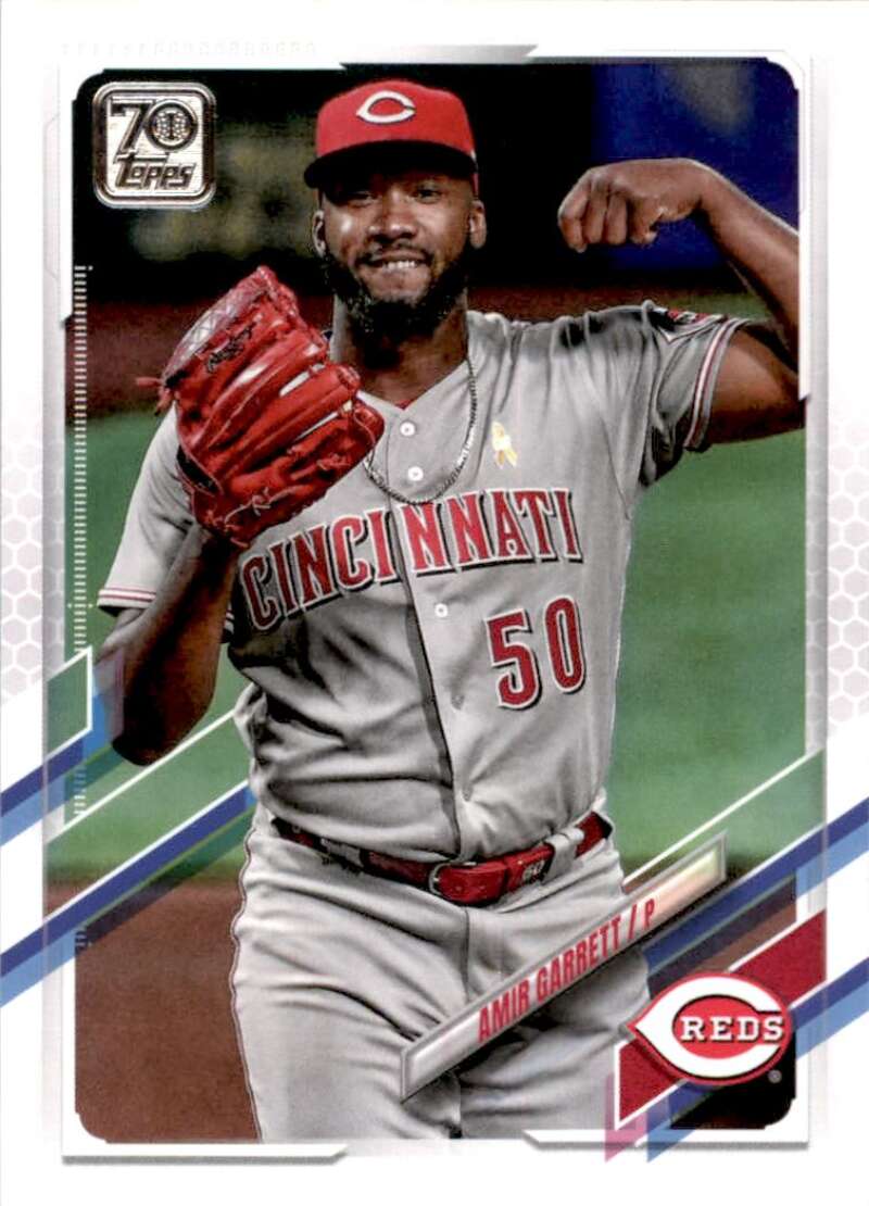 2021 Topps Baseball #124 Amir Garrett Cincinnati Reds Image 1
