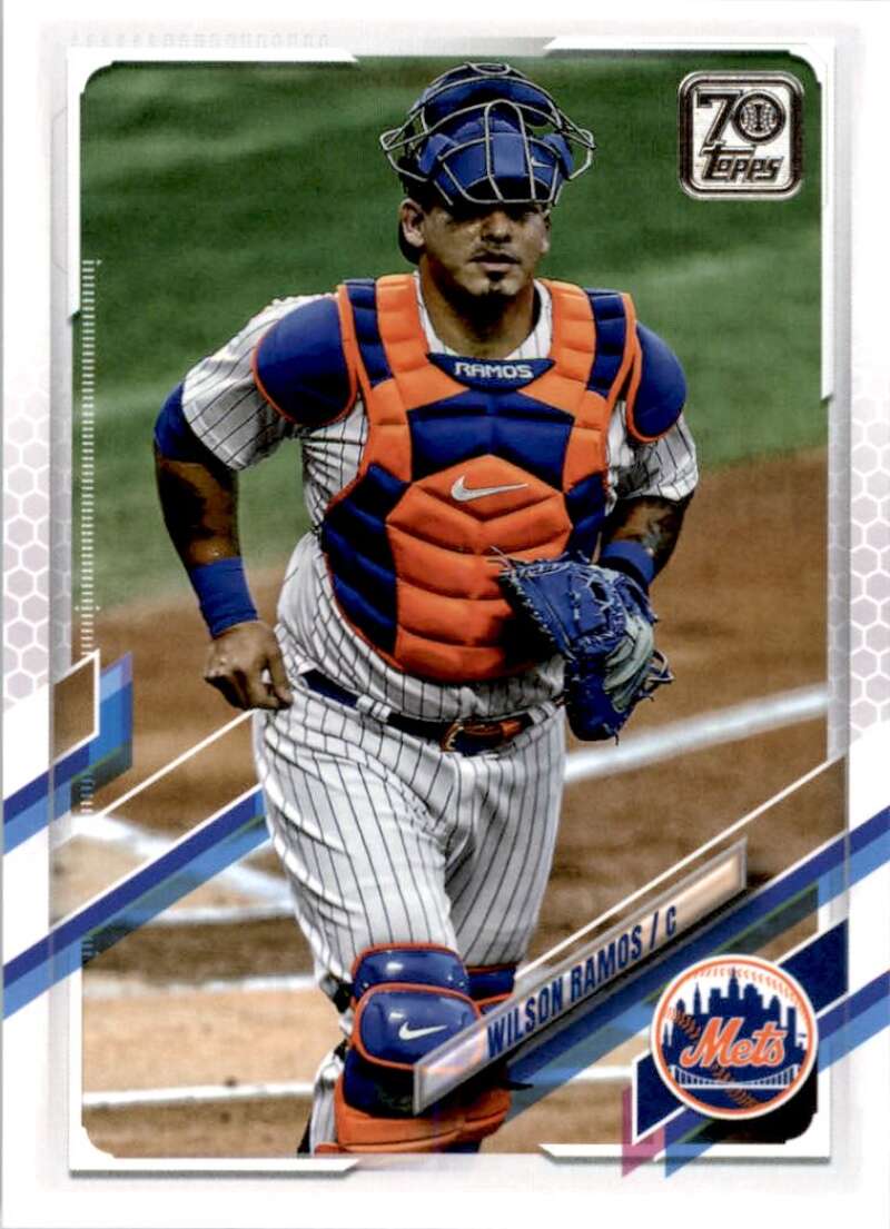 2021 Topps Baseball #127 Wilson Ramos New York Mets Image 1