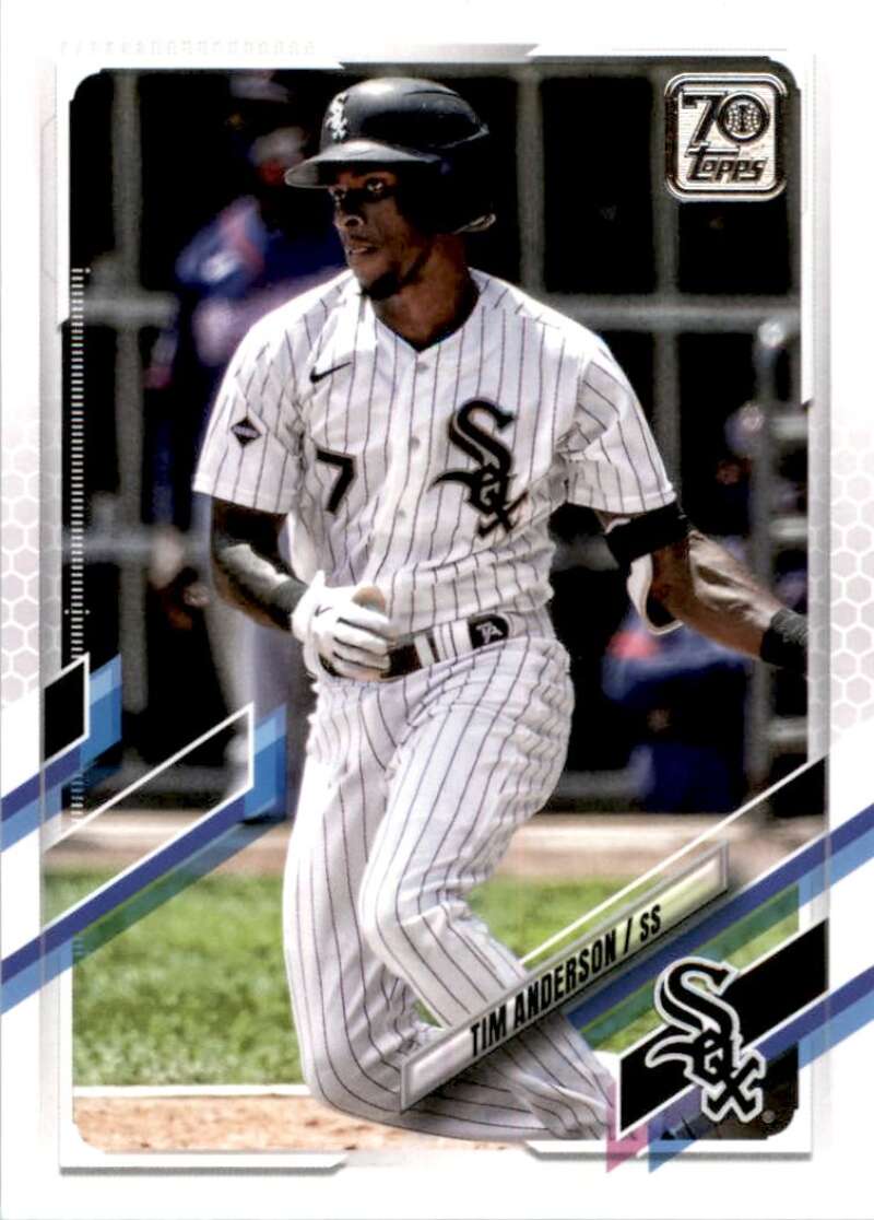 2021 Topps Baseball #138 Tim Anderson Chicago White Sox Image 1