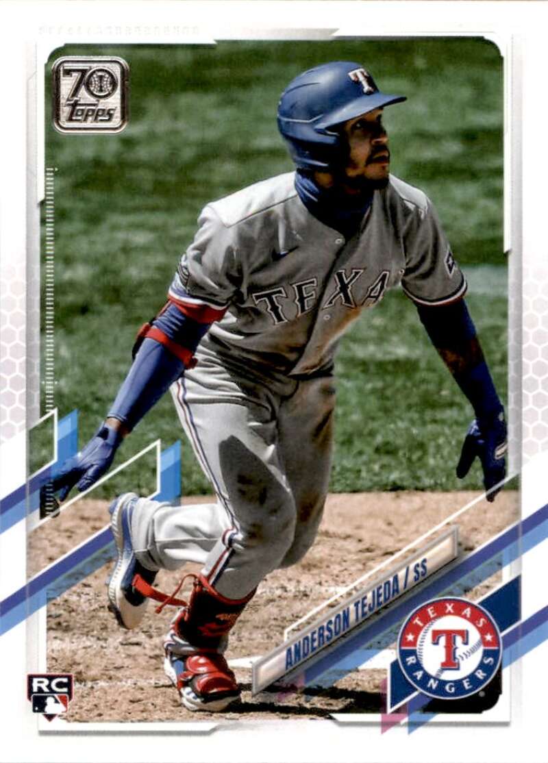 2021 Topps Baseball #144 Anderson Tejeda RC Rookie Texas Rangers Image 1
