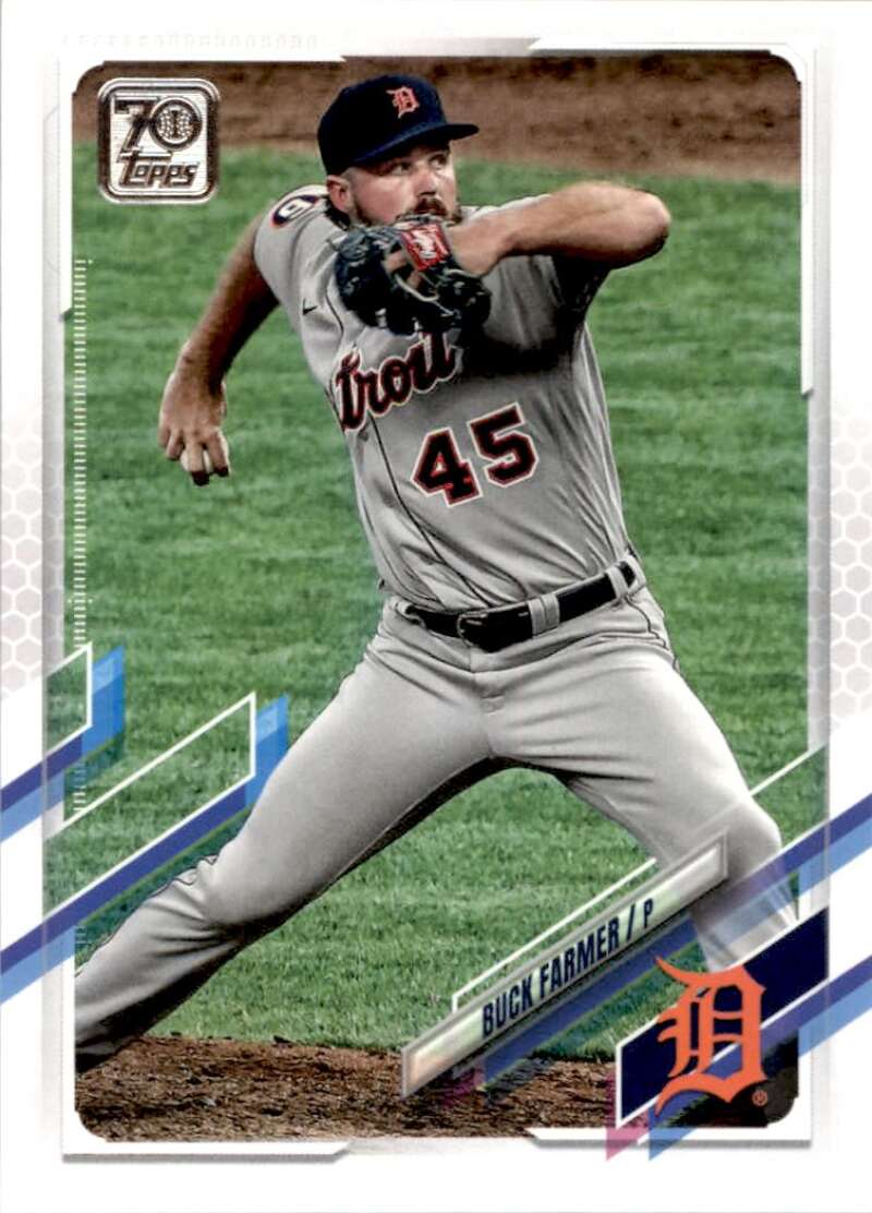 2021 Topps Baseball #158 Buck Farmer Detroit Tigers Image 1