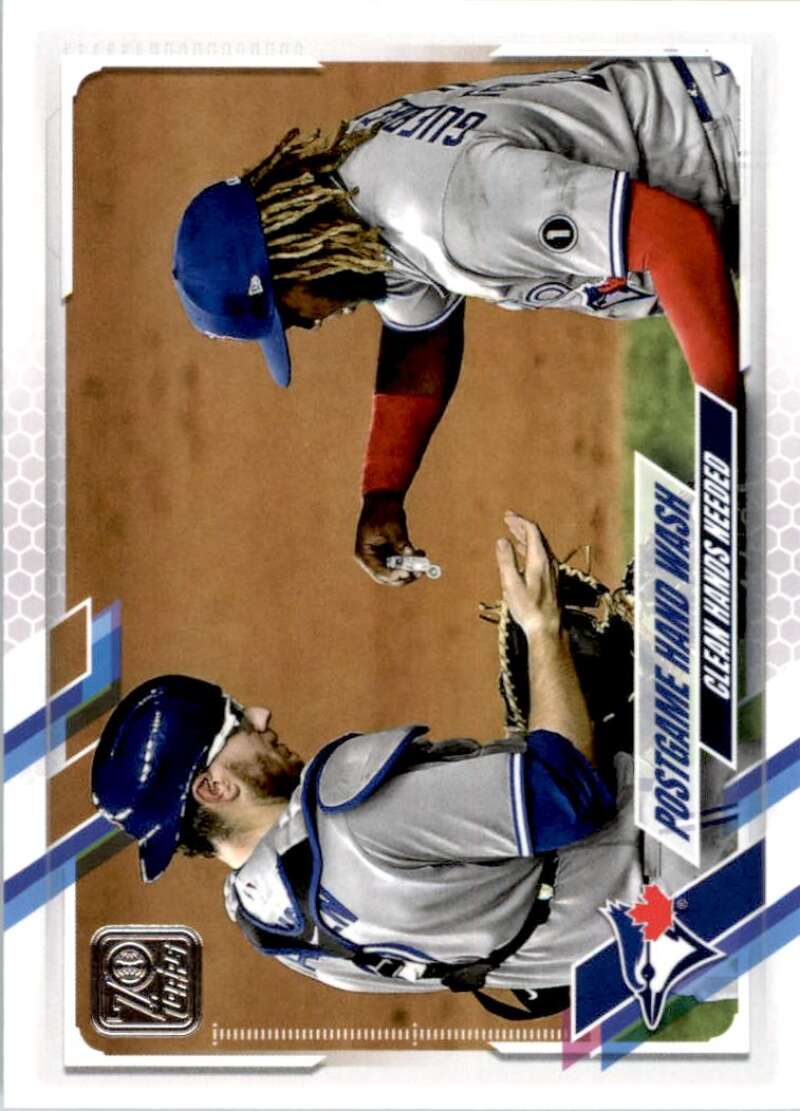 2021 Topps Baseball #159 Postgame Hand Wash Toronto Blue Jays Image 1