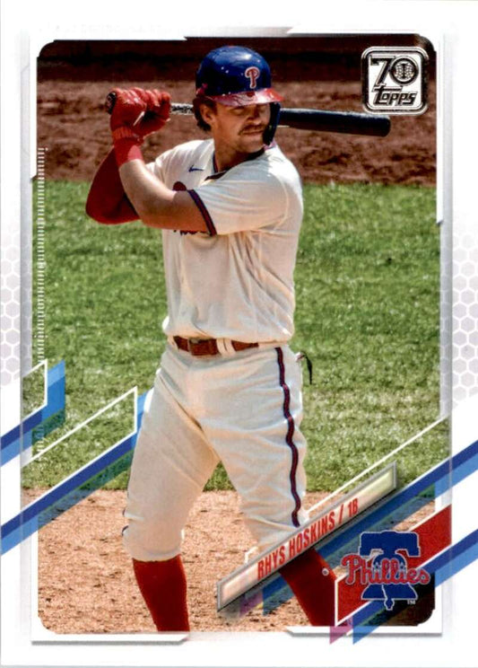 2021 Topps Baseball  #162 Rhys Hoskins  Philadelphia Phillies  Image 1
