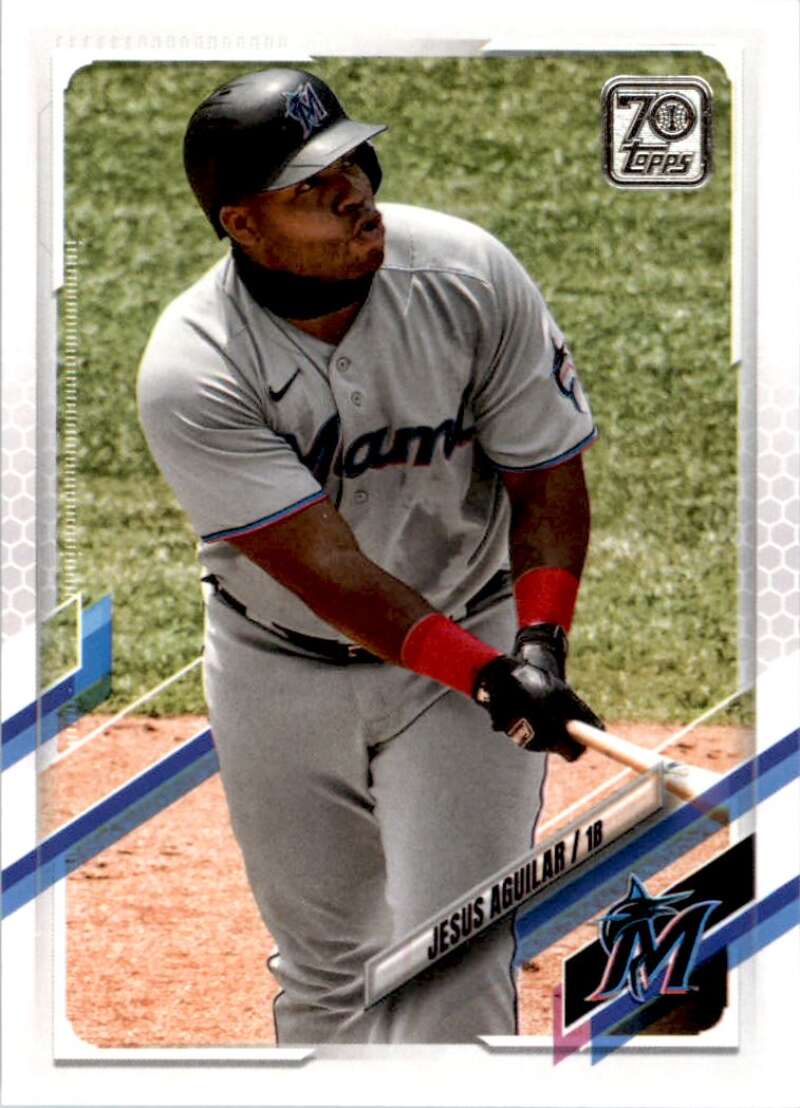 2021 Topps Baseball #164 Jesus Aguilar Miami Marlins Image 1