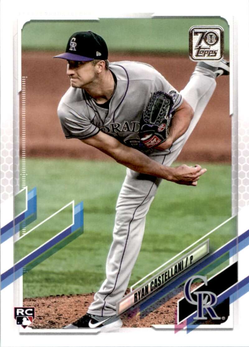 2021 Topps Baseball #177 Ryan Castellani RC Rookie Colorado Rockies Image 1