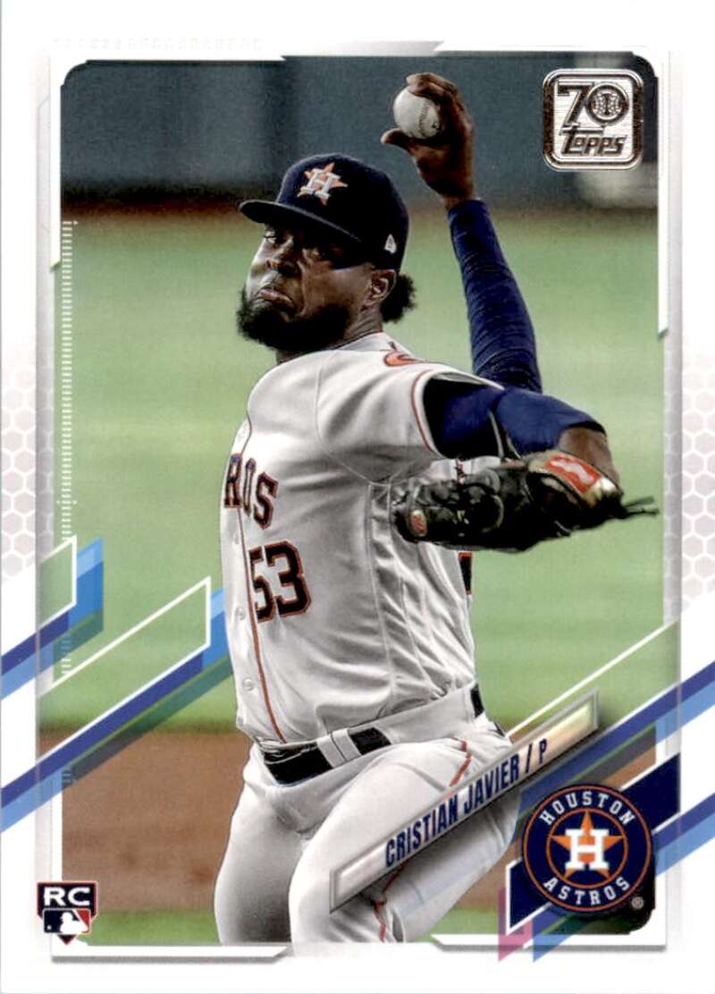 2021 Topps Baseball #183 Cristian Javier RC Rookie Houston Astros Image 1