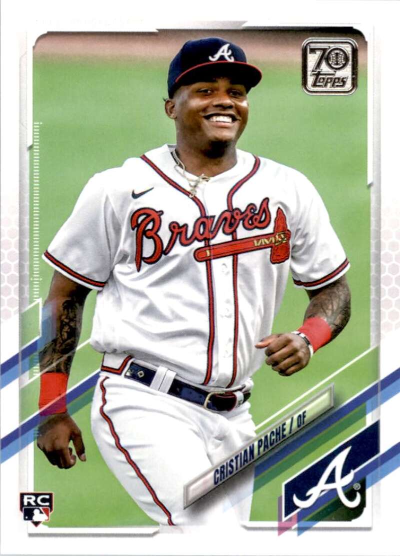 2021 Topps Baseball #187 Cristian Pache RC Rookie Atlanta Braves Image 1