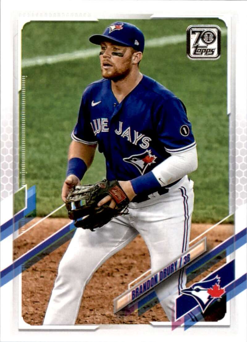 2021 Topps Baseball #188 Brandon Drury Toronto Blue Jays Image 1