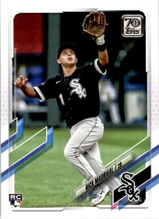 2021 Topps Baseball  #197 Nick Madrigal  RC Rookie Chicago White Sox  Image 1