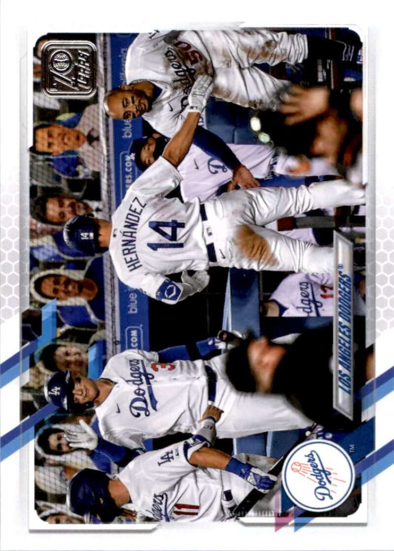 2021 Topps Baseball #201 Los Angeles Dodgers Image 1