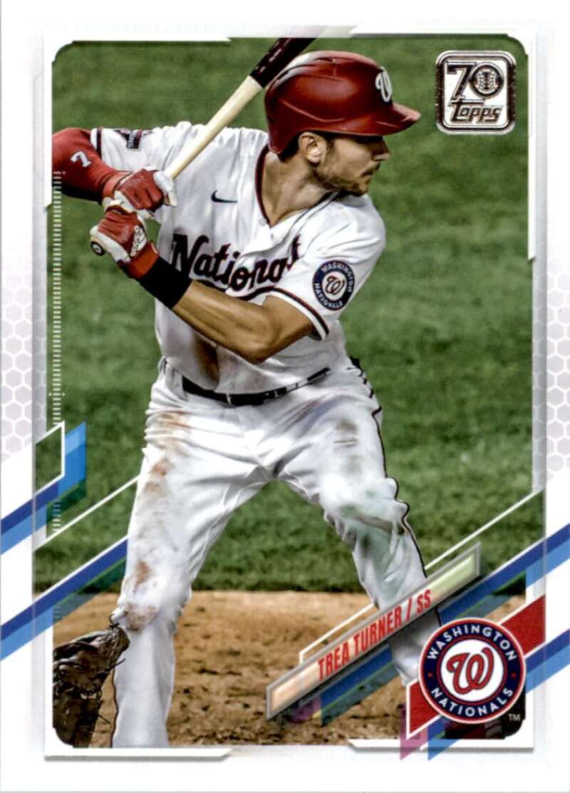2021 Topps Baseball #203 Trea Turner Washington Nationals Image 1