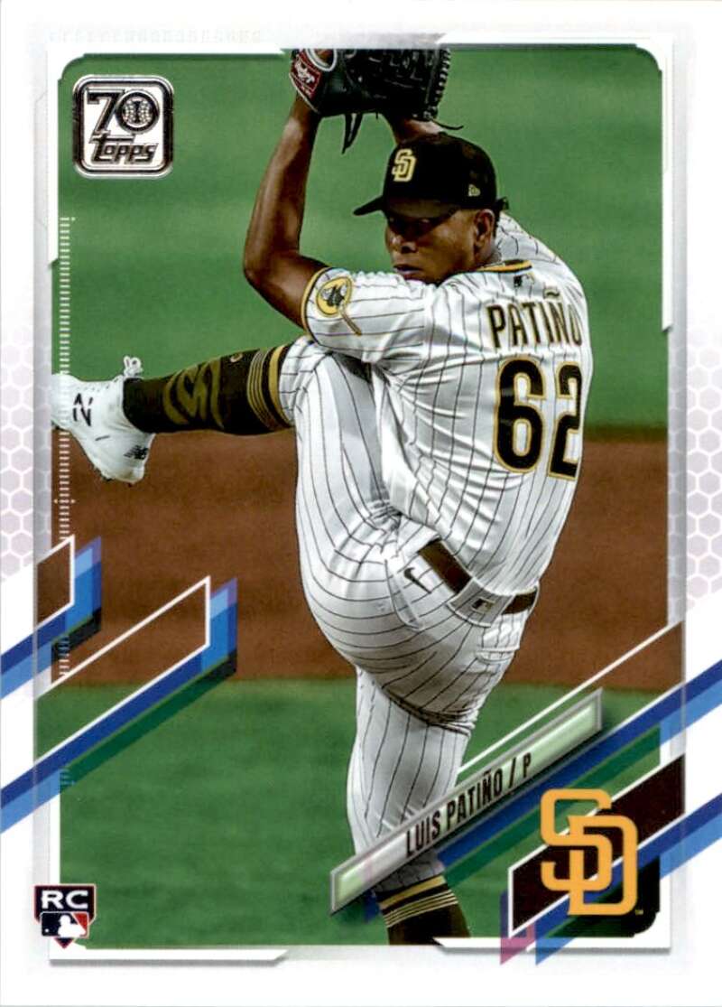2021 Topps Baseball #205 Luis Patino RC Rookie San Diego Padres Image 1