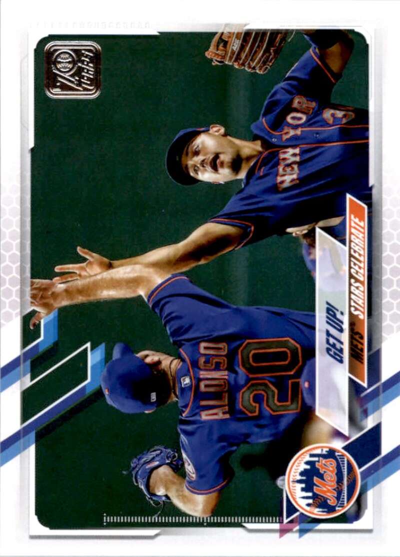 2021 Topps Baseball #210 Get Up! New York Mets Image 1