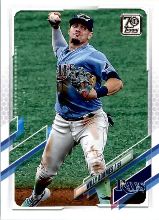 2021 Topps Baseball  #237 Willy Adames  Tampa Bay Rays  Image 1