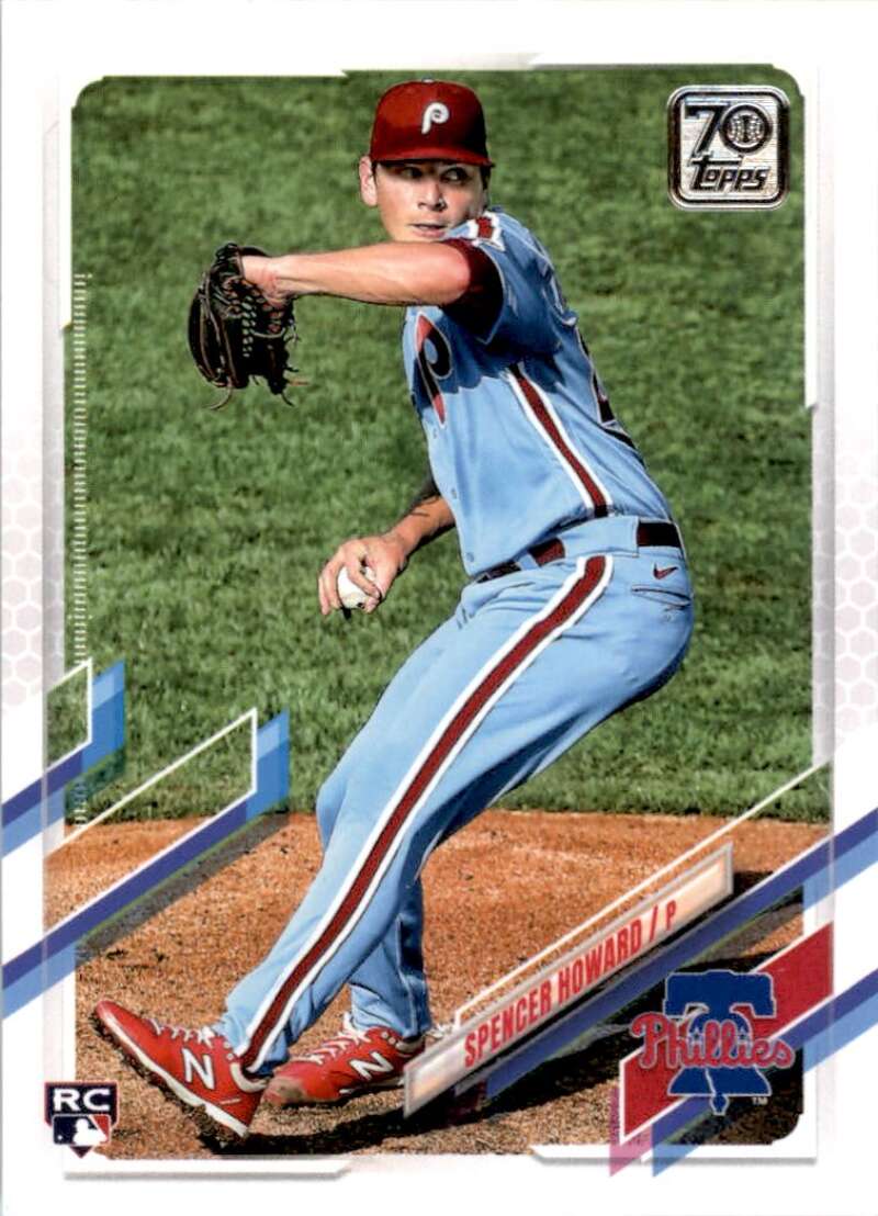 2021 Topps Baseball #244 Spencer Howard RC Rookie Philadelphia Phillies Image 1