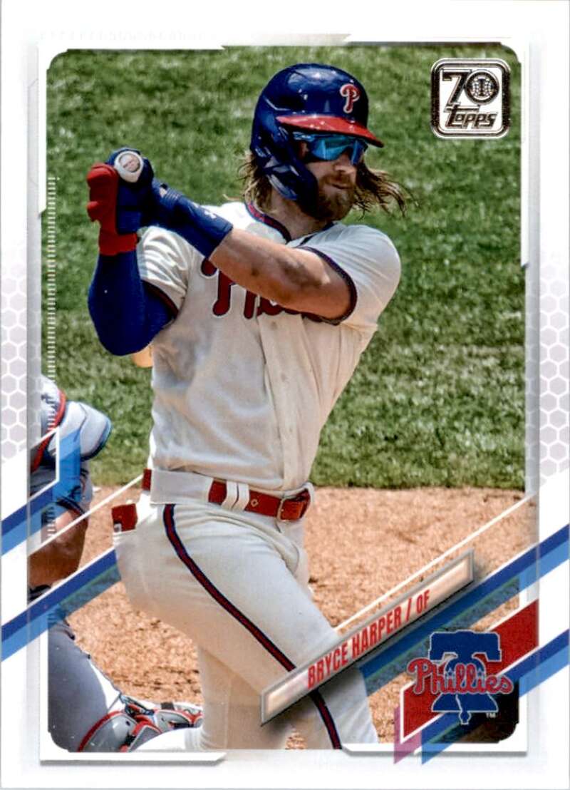 2021 Topps Baseball #250 Bryce Harper Philadelphia Phillies Image 1