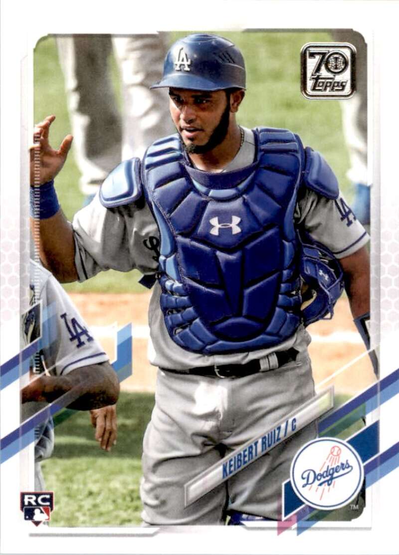2021 Topps Baseball #256 Keibert Ruiz RC Rookie Los Angeles Dodgers Image 1