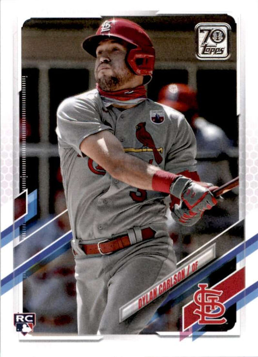 2021 Topps Baseball  #285 Dylan Carlson  RC Rookie St. Louis Cardinals  Image 1