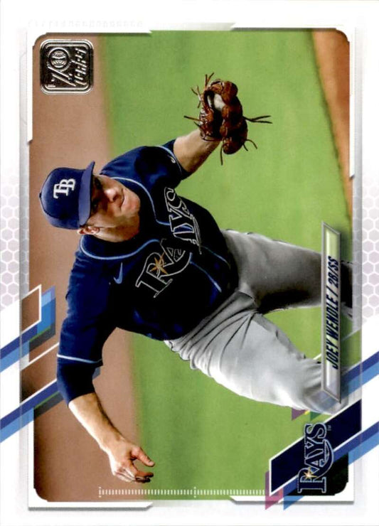 2021 Topps Baseball  #296 Joey Wendle  Tampa Bay Rays  Image 1