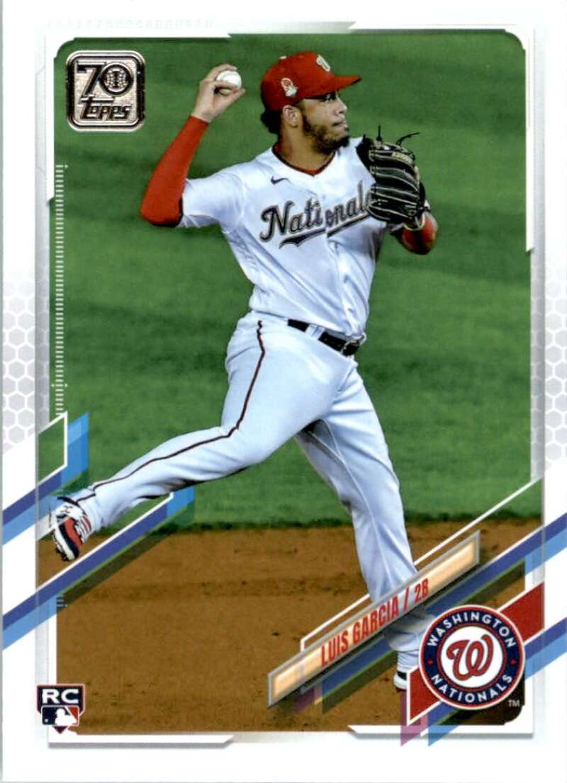 2021 Topps Baseball #298 Luis Garcia RC Rookie Washington Nationals Image 1