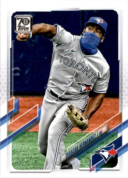 2021 Topps Baseball  #299 Teoscar Hernandez  Toronto Blue Jays  Image 1