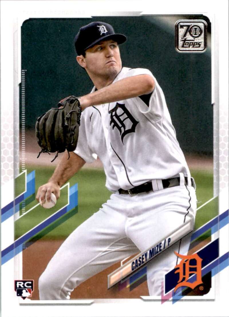 2021 Topps Baseball #321 Casey Mize RC Rookie Detroit Tigers Image 1