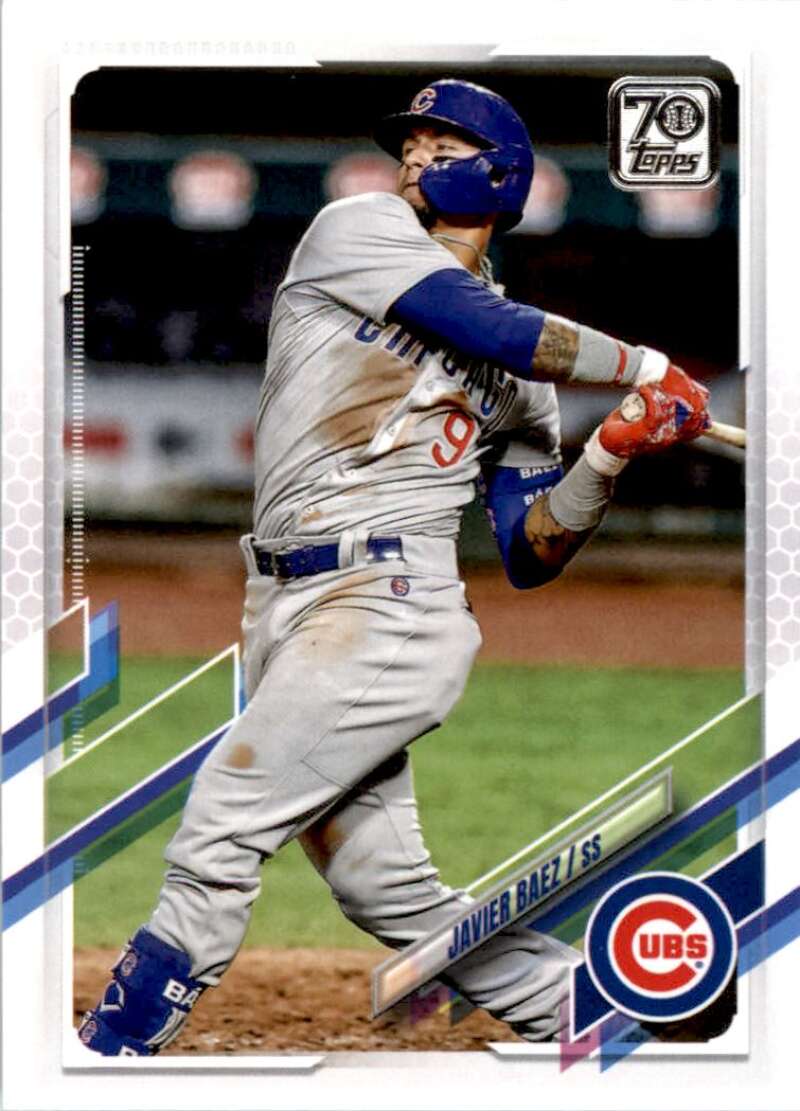2021 Topps Baseball #322 Javier Baez Chicago Cubs Image 1