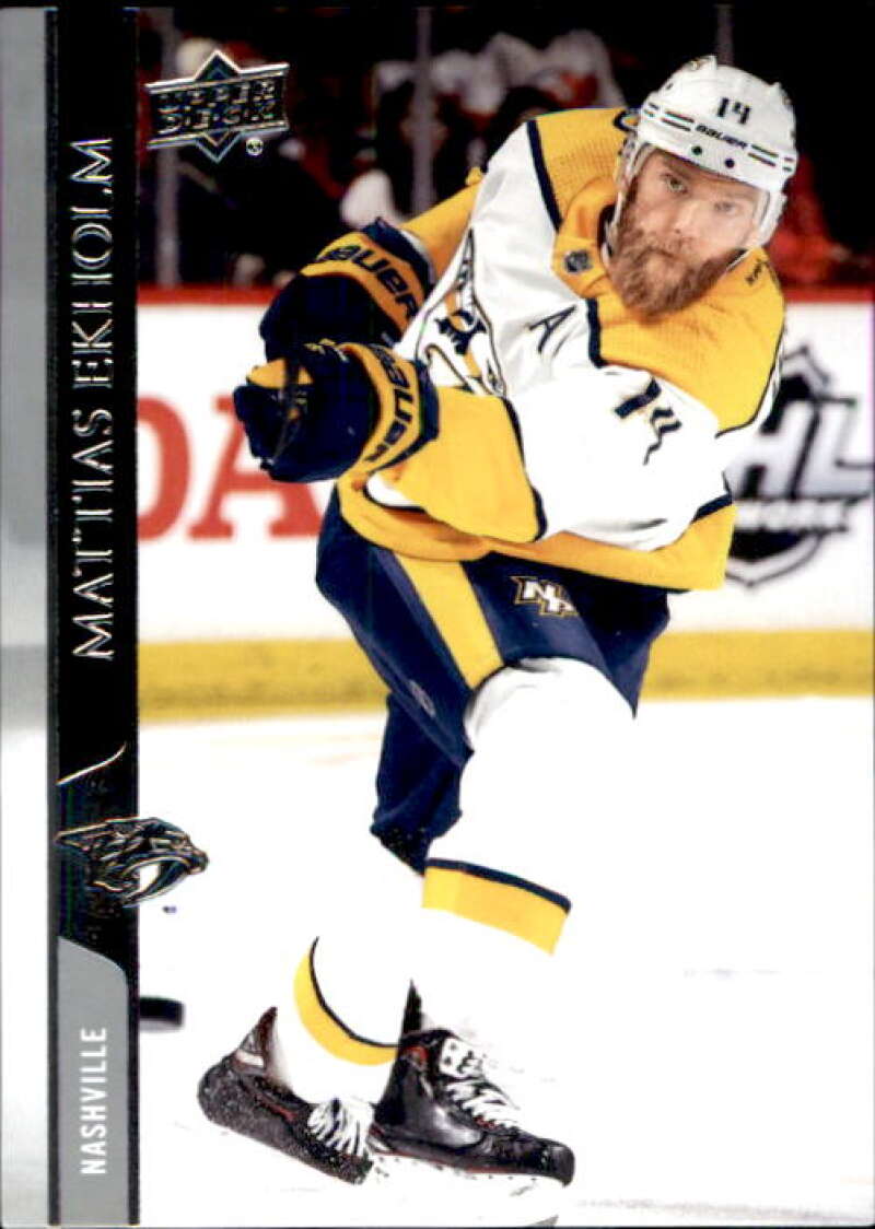 2020-21 Upper Deck Hockey #355 Mattias Ekholm Nashville Predators Image 1