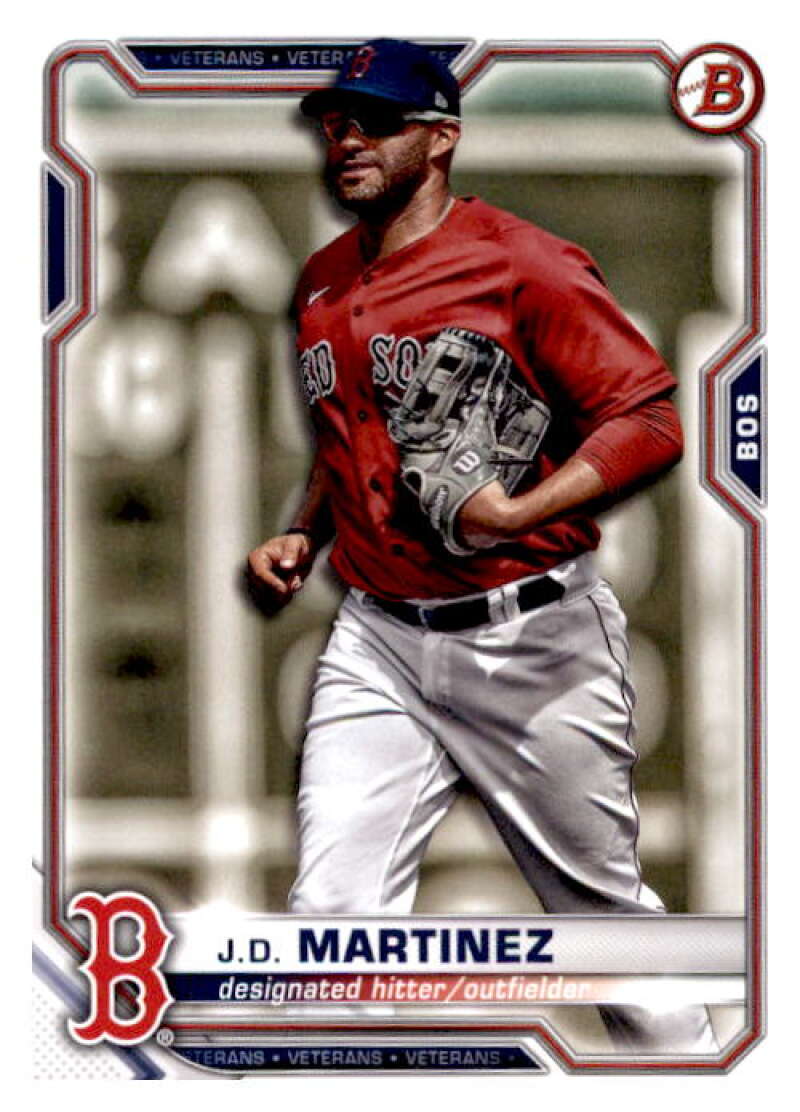 2021 Bowman #60 J.D. Martinez Boston Red Sox V91875 Image 1