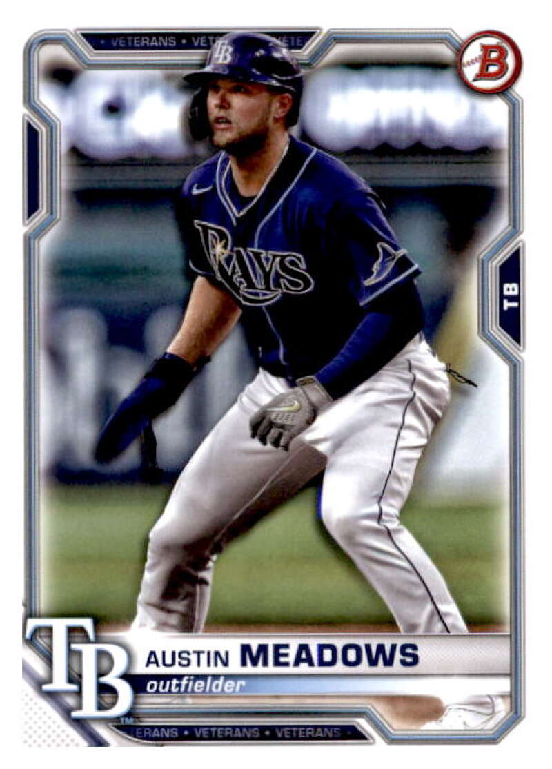 2021 Bowman #99 Austin Meadows Tampa Bay Rays V91907 Image 1