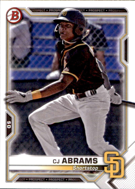2021 Bowman Prospects #BP-14 CJ Abrams  San Diego Padres  V91628 Image 1