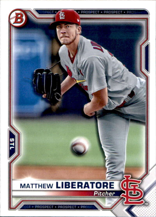 2021 Bowman Prospects #BP-29 Matthew Liberatore  St. Louis Cardinals  V91634 Image 1