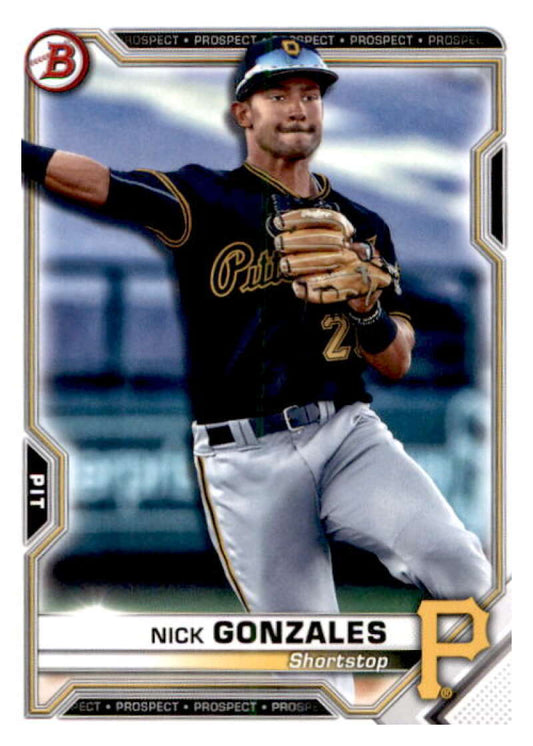 2021 Bowman Prospects #BP-34 Nick Gonzales  Pittsburgh Pirates  V91636 Image 1