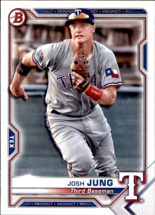 2021 Bowman Prospects #BP-38 Josh Jung  Texas Rangers  V91637 Image 1