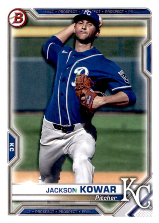 2021 Bowman Prospects #BP-43 Jackson Kowar  Kansas City Royals  V91638 Image 1